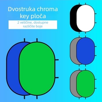 Dvostrani pozadinski panel za fotografiju, poliester, 1 kg, uključuje dva panela i torbu za nošenje
