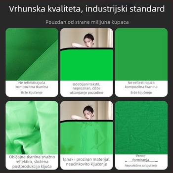 Dvostrani pozadinski panel za fotografiju, poliester, 1 kg, uključuje dva panela i torbu za nošenje