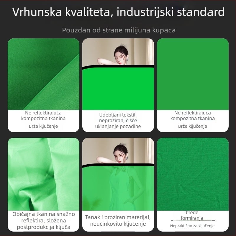 Dvostrani pozadinski panel za fotografiju, poliester, 1 kg, uključuje dva panela i torbu za nošenje