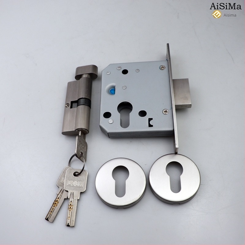 Korpus brave za kanalna vrata s jednostrukim jezičnim zatvaračem nehrđajući čelik (Brand: Bo ming; Model: BMB-02 55ZD; Materijal: Nehrđajući čelik; Vrsta: Core lock; Opseg primjene: Kanalna vrata)