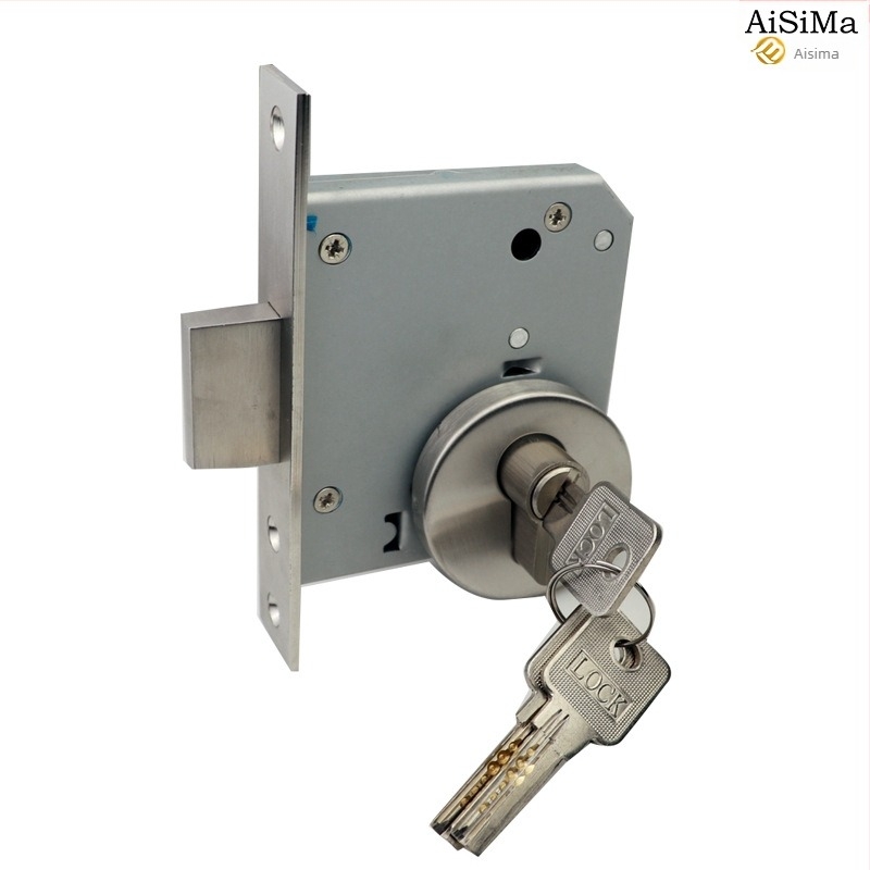 Korpus brave za kanalna vrata s jednostrukim jezičnim zatvaračem nehrđajući čelik (Brand: Bo ming; Model: BMB-02 55ZD; Materijal: Nehrđajući čelik; Vrsta: Core lock; Opseg primjene: Kanalna vrata)