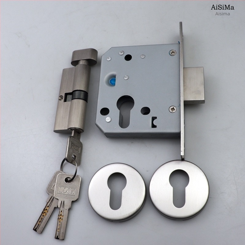 Korpus brave za kanalna vrata s jednostrukim jezičnim zatvaračem nehrđajući čelik (Brand: Bo ming; Model: BMB-02 55ZD; Materijal: Nehrđajući čelik; Vrsta: Core lock; Opseg primjene: Kanalna vrata)