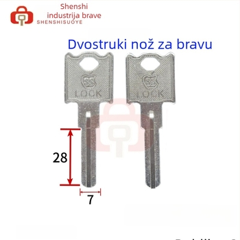 SSSY SSS-Y šablona ključa, 8S oštrica, jednostrani i dvostrani, latun, 13,5 g, pribor za zaključavanje, moderni minimalistički stil