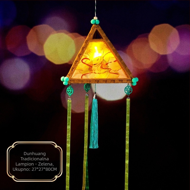 DIY trokutasti lanterna komplet s karikaturom kineskog klasičnog stila i zvučno-apsorbirajućim panelima; proizvodnja strojna i ručna