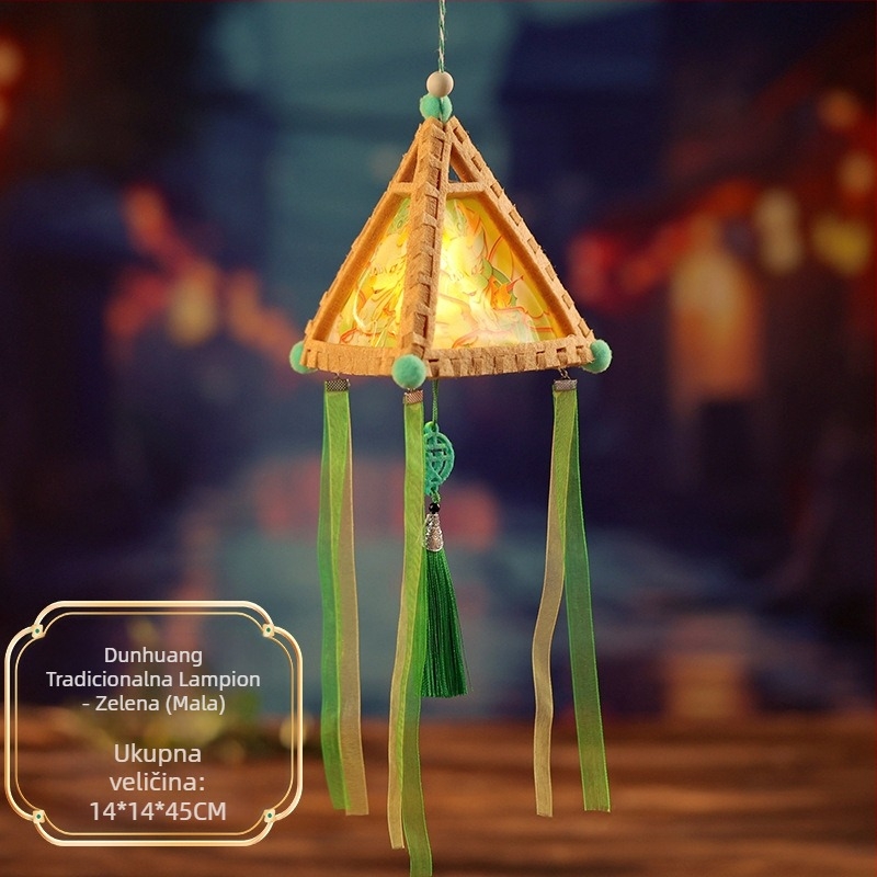 DIY trokutasti lanterna komplet s karikaturom kineskog klasičnog stila i zvučno-apsorbirajućim panelima; proizvodnja strojna i ručna