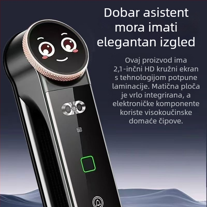 Pametna kućna brava (prepoznavanje lica, otisak prsta, daljinsko otključavanje, vidljivo mačje oko, napajanje DC)