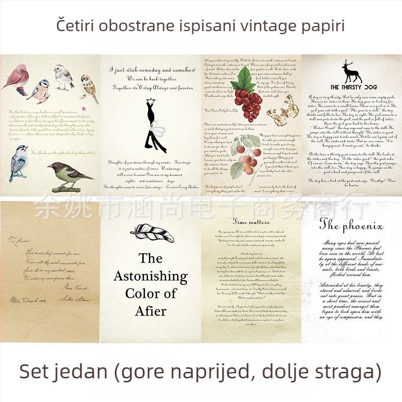 Pozadina za fotografiranje s vintage rekvizitima, starinskim engleskim papirom i notnim papirjem