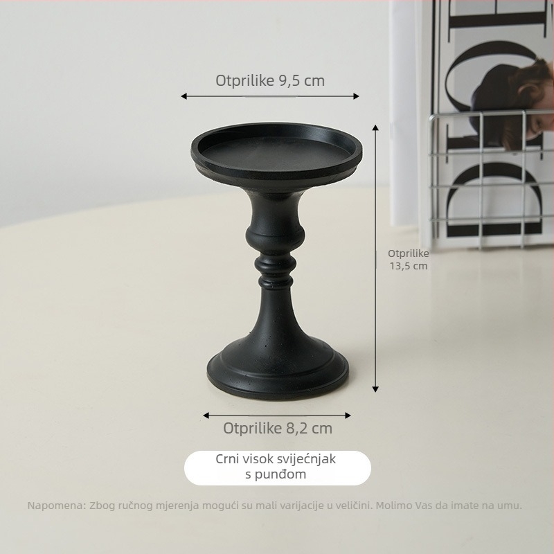 Svečnjak - američki retro foto rekvizit za stol, dekoracija stola s aromatičnom svijećom, prikaz rimske kolone