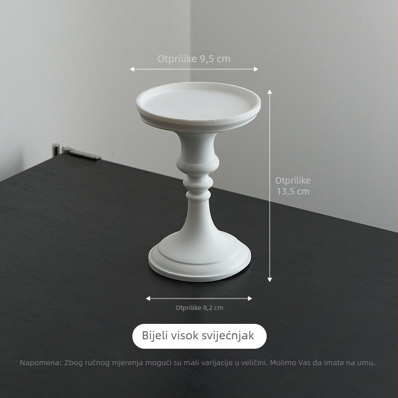 Svečnjak - američki retro foto rekvizit za stol, dekoracija stola s aromatičnom svijećom, prikaz rimske kolone