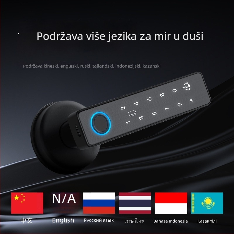 Sferno zaključavanje s otiskom prsta i ručkom – Model K6, 100 otisaka u memoriji, >30.000 otključavanja, skeniranje <0,5 s, FAR <0,0001