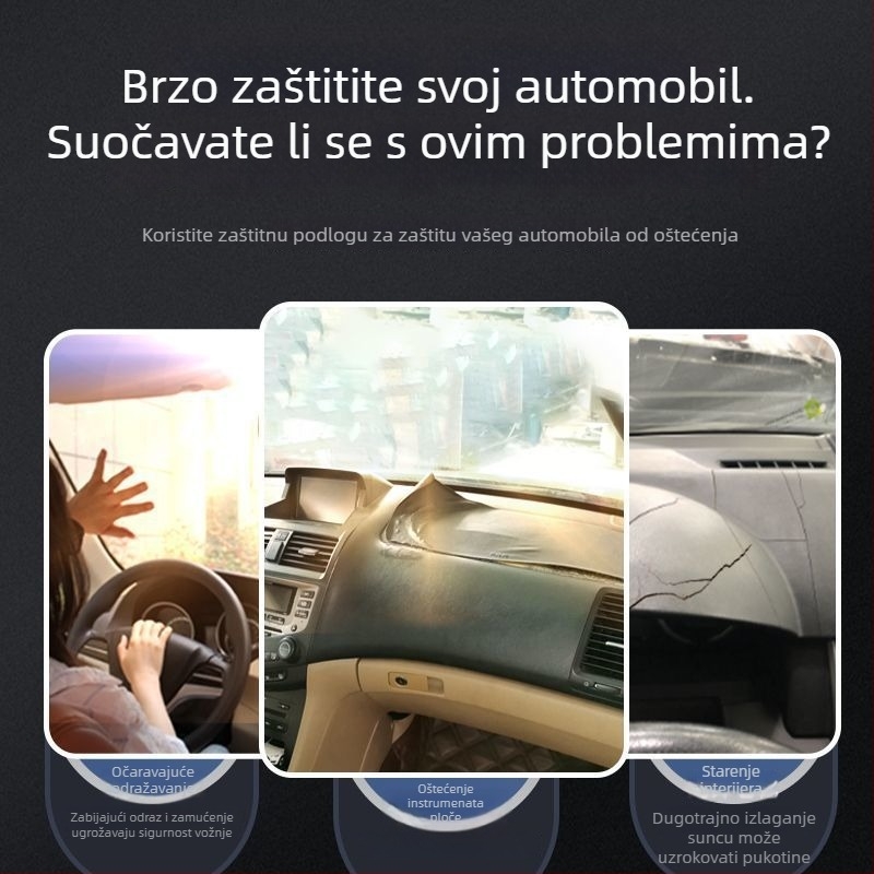 Matrica za ploču automobila s protukliznom površinom, zaštita od sunca i toplinska izolacija za središnju konzolu