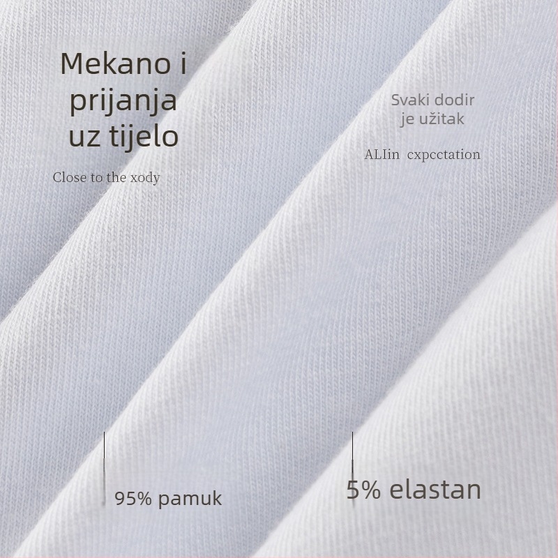 Ženske pamukaste gaćice, srednje visine struka, prozračne, nježne prema koži, uzorak u boji, pamukasta podstava u preponama