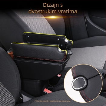 Xinbote središnji pretinac za naslon za ruke Perodua Myvi, plastika, težina 2,5 kg, prilagodba i podrška za ugradnju