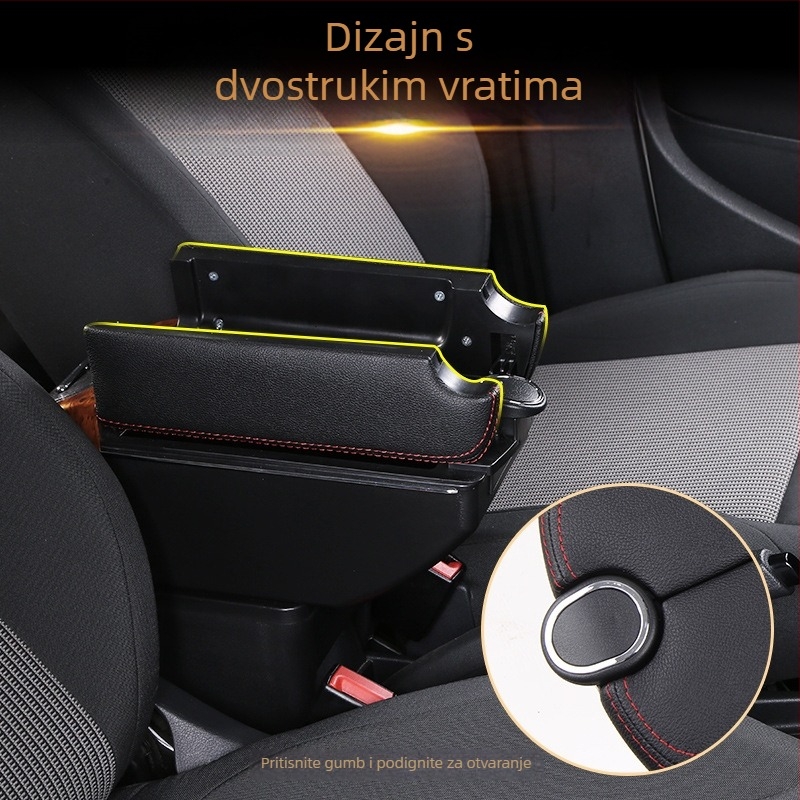 Xinbote središnji pretinac za naslon za ruke Perodua Myvi, plastika, težina 2,5 kg, prilagodba i podrška za ugradnju