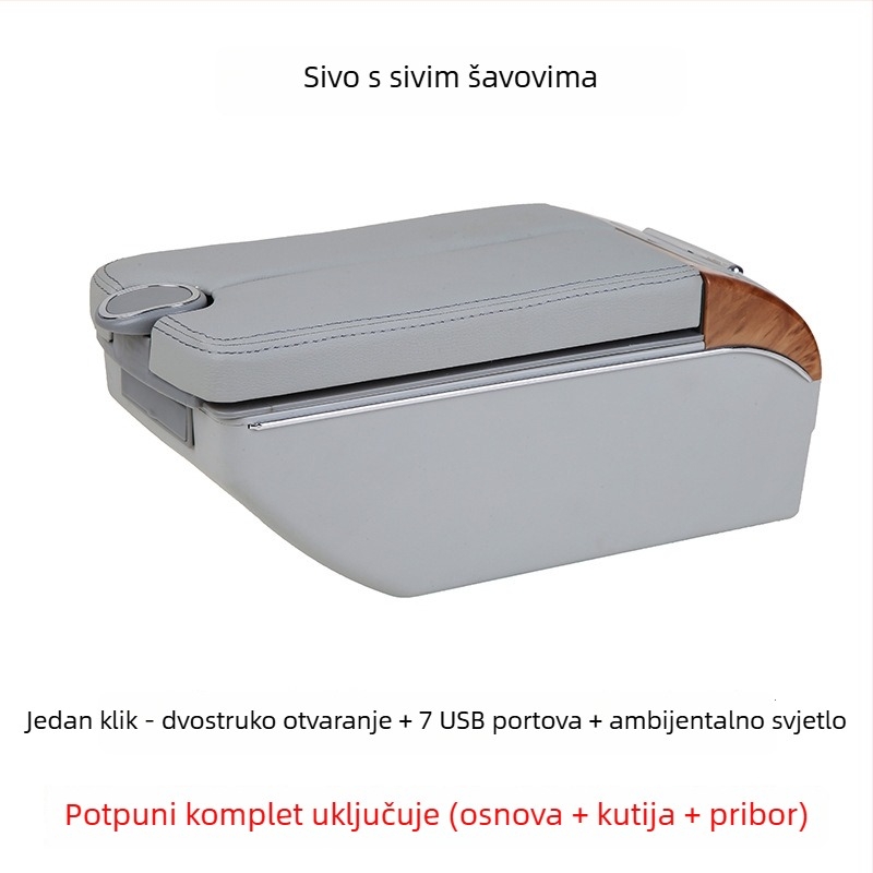 Xinbote središnji pretinac za naslon za ruke Perodua Myvi, plastika, težina 2,5 kg, prilagodba i podrška za ugradnju