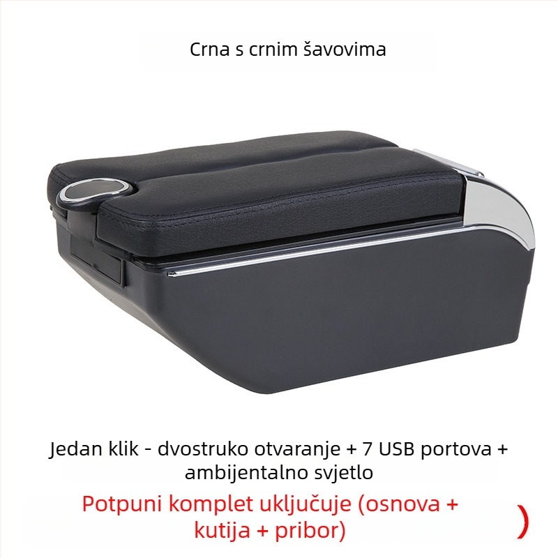 Xinbote središnji pretinac za naslon za ruke Perodua Myvi, plastika, težina 2,5 kg, prilagodba i podrška za ugradnju