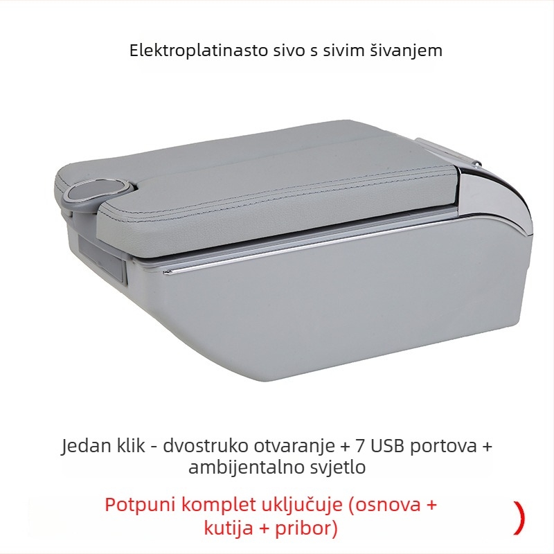 Xinbote središnji pretinac za naslon za ruke Perodua Myvi, plastika, težina 2,5 kg, prilagodba i podrška za ugradnju