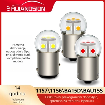 Automobilska LED svjetla za skretanje i vožnju unatrag, 3030×12 LED, model 1156/1157, 12V, 6W, 6500K