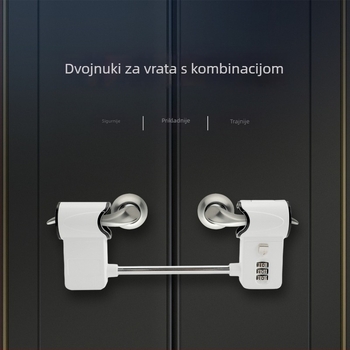 Dvostruka brava za ručicu na vrata, europskog stila, model ZC034/036, materijal: aluminijska legura/cinka legura, debljina šipke brave 5 mm, razmak šipke brave 260 mm, marka Honesecur