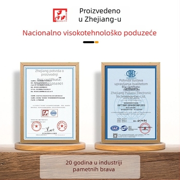 Pametni sigurnosni zaključavač vrata s otiskom prsta, lozinkom i ključem – HS-11SN, više od 1.000.000 otključavanja, 100 pohranjenih otisaka, skeniranje 0,01 s, <0,01% lažno prepoznavanje, DC napajanje