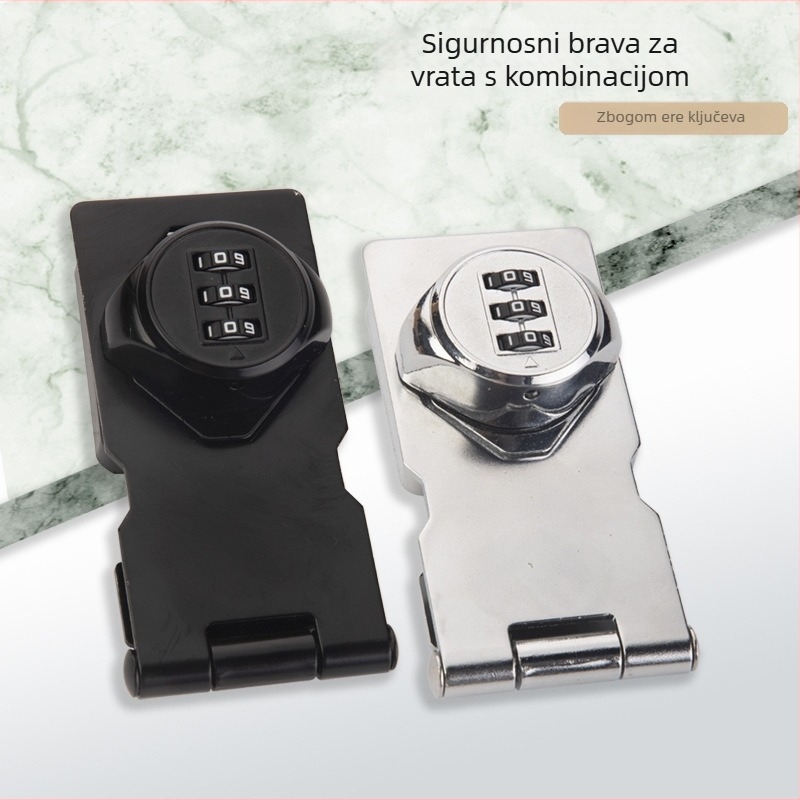 Mehanički kombinacijski sigurnosni mehanizam za vrata, ladice i ormariće – Buckle combination lock; cinkova legura; moderan i jednostavan dizajn