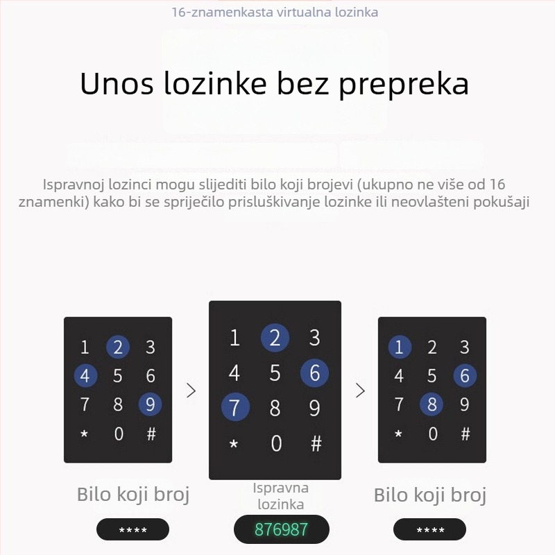 Pametna brava za vrata s otiskom prsta, kartom, Bluetoothom i lozinkom – pohranjeno 300 otisaka, DC napajanje, debljina vrata 40–110 mm, kućište 6068 protiv krađe, daljinsko otključavanje