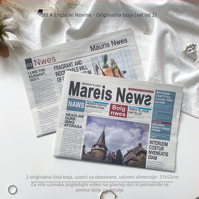 Pozadinski papir za fotografiju proizvoda, materijal: papir, pogodan za fotografiranje proizvoda