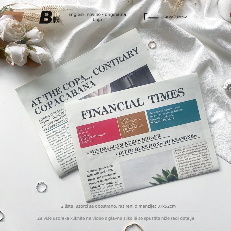 Pozadinski papir za fotografiju proizvoda, materijal: papir, pogodan za fotografiranje proizvoda