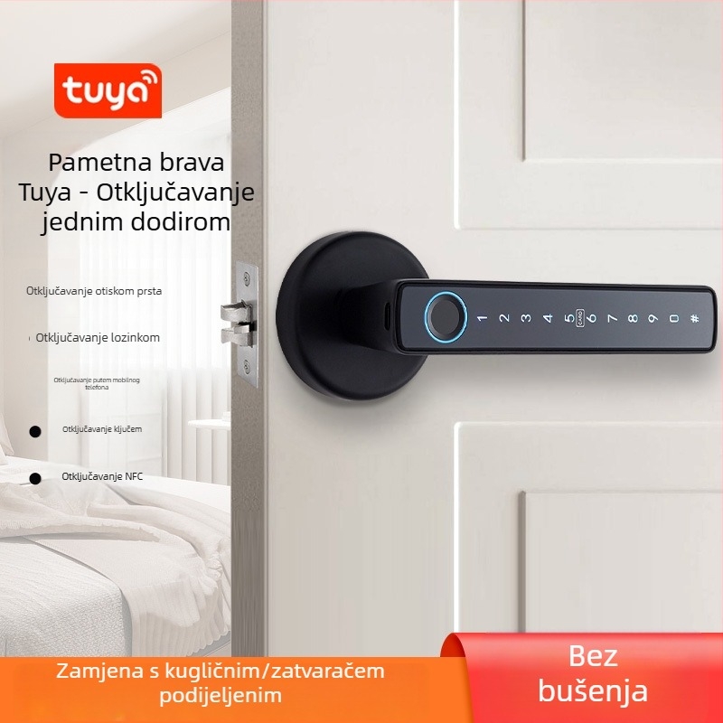 WAFU WF-F6 pametna brava za vrata od aluminijske legure s otiskom prsta i lozinkom – za kuću, stan, ured, hotel i studentski dom