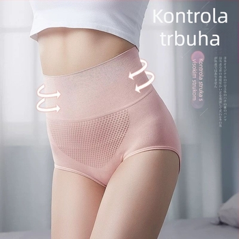 Bešavne ženske gaćice s visokim strukom, medonosna tekstura, kontrola trbuha, podizanje stražnjice, modalna podstava; materijal: spandeks