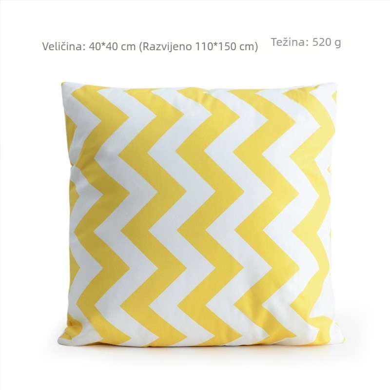 Grace Geometrijski uzorak – dvostruka namjena jastuk i deka, s jastučnicom