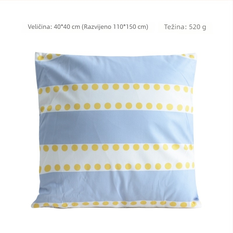 Grace Geometrijski uzorak – dvostruka namjena jastuk i deka, s jastučnicom