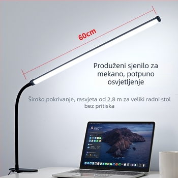 LED stolna svjetiljka s klipom – USB napajanje, zaštita očiju, klipsa za montažu, CRI ≥90, napon ≤36V