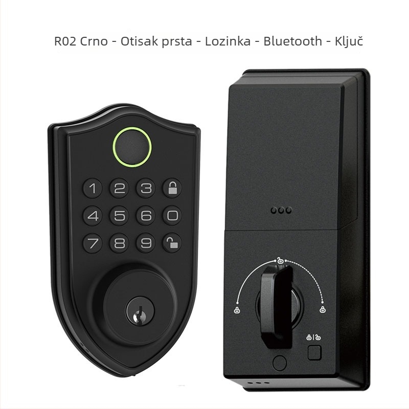 Pametna brava za kuću s otiscima prsta i lozinkom – pohranjeno 50 otisaka, otključavanje <0,3 s, FAR <3/100000, FRR <1/10000, radna temperatura -20 do 60°C
