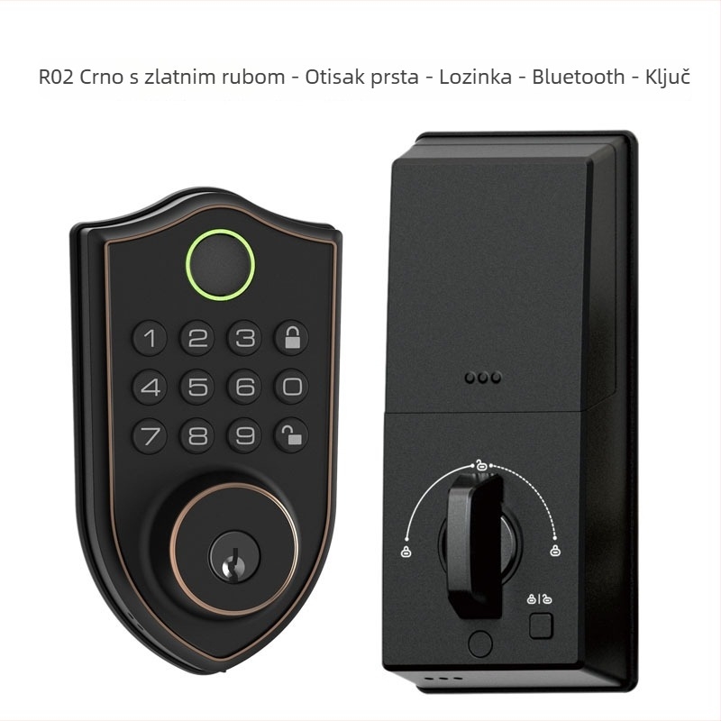 Pametna brava za kuću s otiscima prsta i lozinkom – pohranjeno 50 otisaka, otključavanje <0,3 s, FAR <3/100000, FRR <1/10000, radna temperatura -20 do 60°C