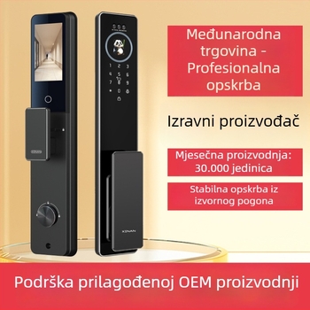 Pametna brava s vidljivim zaslonom, dlanova vena i otisak prsta, WiFi daljinsko otključavanje, digitalni kod, pohrana 30 otisaka prsta