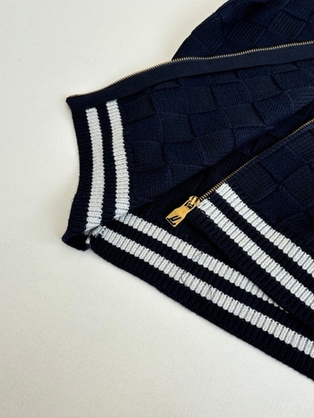Jacquard uzorka kardigan s reverom ovratnika, dugi rukavi, širok kroj, pamuk pleteni s vunom