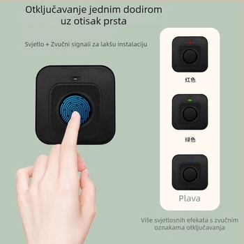 Brava s otiskom prsta za ormariće, ABS materijal, model M-2506-Z01/Z02, za kućnu upotrebu, moderni minimalistički stil