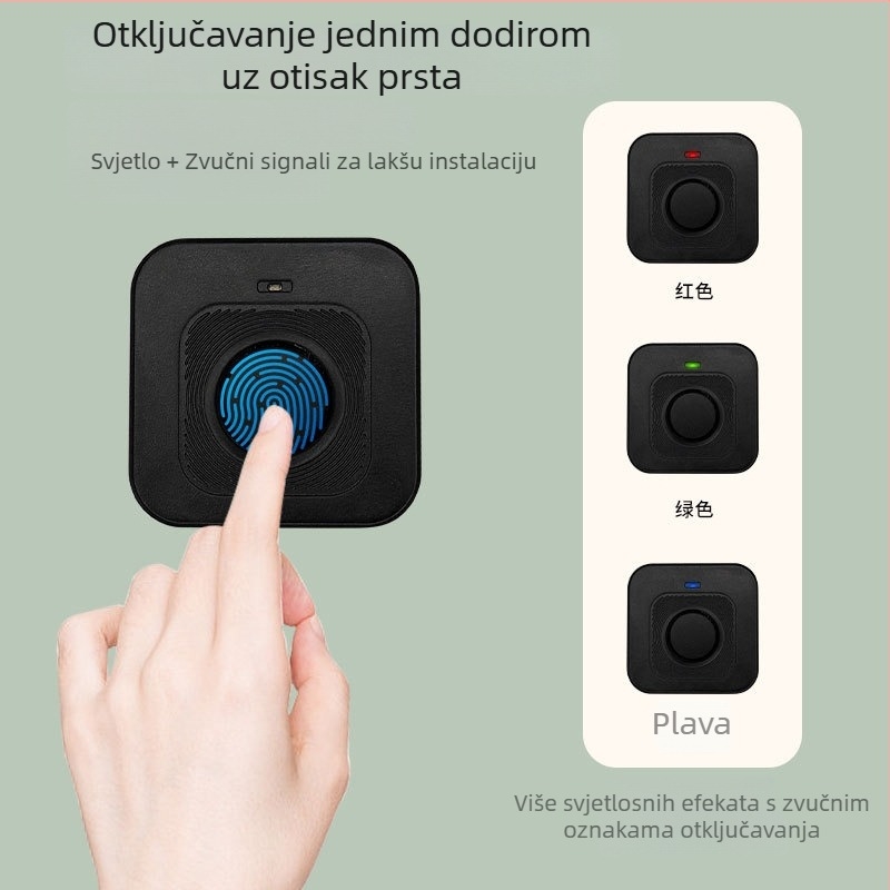Brava s otiskom prsta za ormariće, ABS materijal, model M-2506-Z01/Z02, za kućnu upotrebu, moderni minimalistički stil