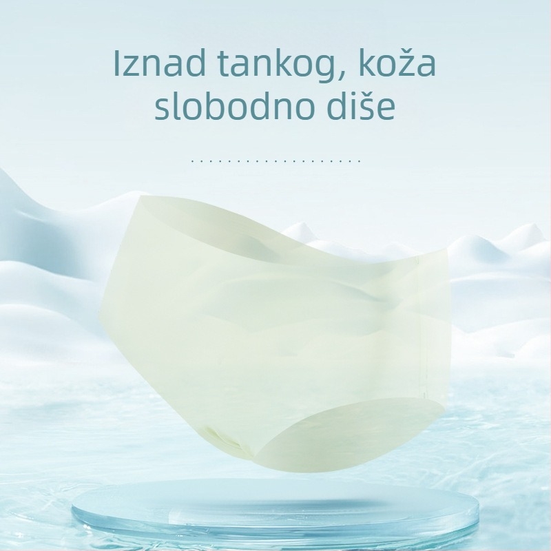 Nijlon gaćice za žene, srednji pojas, prozračne, s pamukom u preponi, podižu bokove