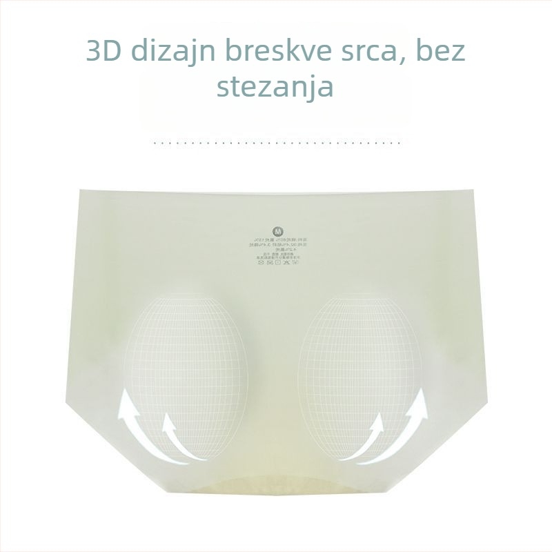 Nijlon gaćice za žene, srednji pojas, prozračne, s pamukom u preponi, podižu bokove
