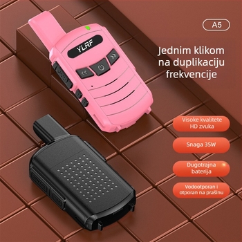 A5 ručna radio‑postaja, kompaktni HD zvuk, 35W RF izlaz, baterija 9800mAh, 16 kanala, mreža 5G/4G/3G/2G