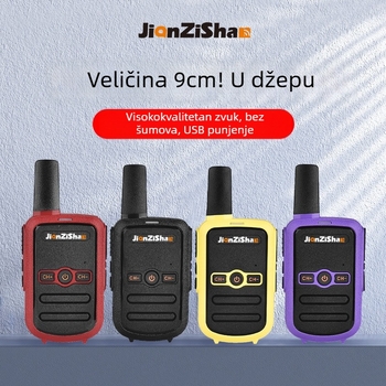 M1 Mini ručna radijska postaja | 400-470 MHz, 16 kanala, domet do 1,5 km, litijeva baterija, teorijsko trajanje baterije 8000