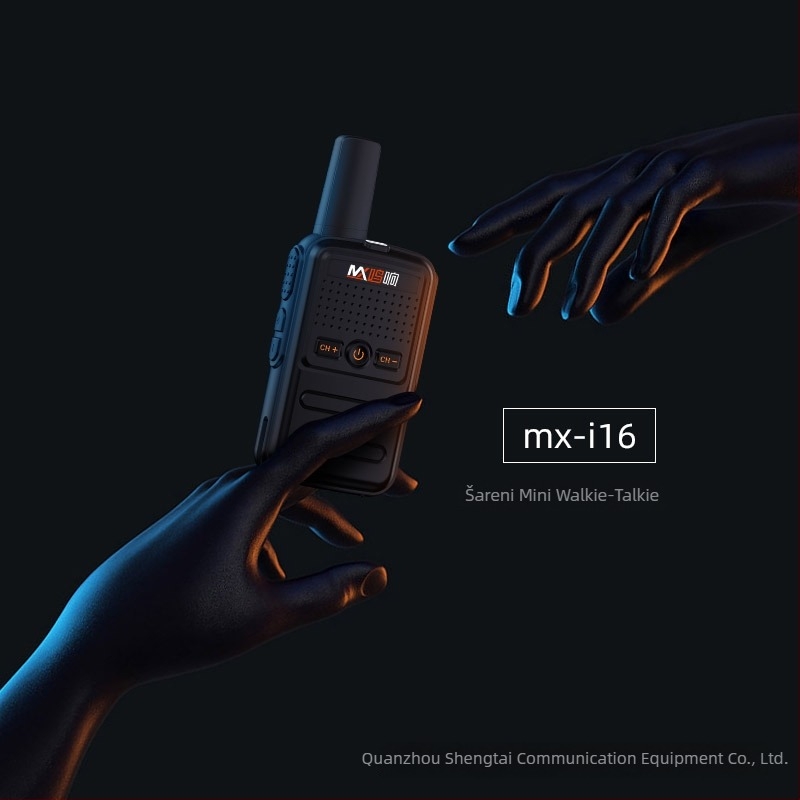 Dječji šareni mini Walkie-Talkie, 400-470 MHz, 5 W, 16 kanala, domet 1,5–3 km, baterija 3600 mAh