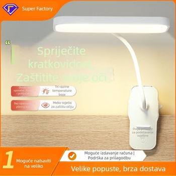 Clip-On stolna lampica za zaštitu očiju – USB napajanje, punjiva, dodirni upravljač, niska napetost ≤36V, CRI ≥90
