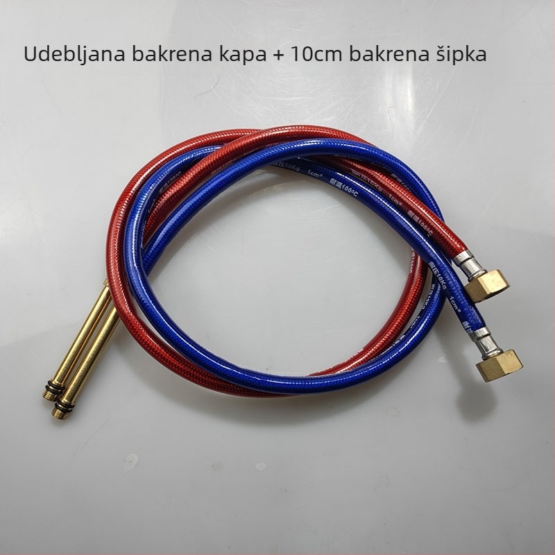 Cijev za ulaz vode na slavinu, pletena metalna šuplja, otporna na eksplozije, Pengling, cijev s plastičnim premazom, materijal bakar-čelik, tlak 1 MPa