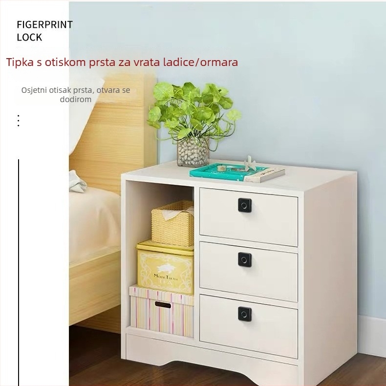 Brava za ladicu s otiskom prsta, model B-P-02S4; kapacitet otisaka 20; vrijeme skeniranja <0,3 s; FAR <0,002%; punjiva baterija 800 mAh.