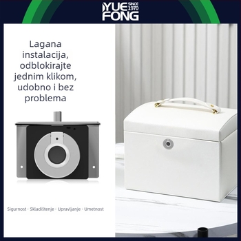 Pametno zaključavanje kutije nakita sa senzorom otiska prsta, model DWS9, cinkova legura + ABS, Guangdong Fengmai's, moderan minimalistički dizajn