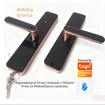 Pametna brava za unutarnja vrata – otisak prsta, lozinka i pristup karticom; Model F-17; pohranjivanje otisaka 100; >100000 otključavanja; vrijeme skeniranja 0.0001 s; DC napajanje