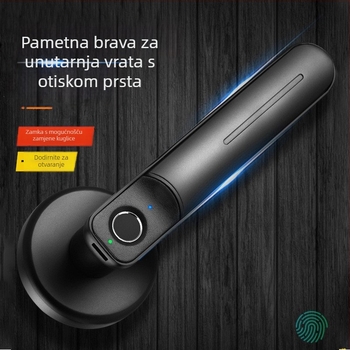 Inteligentna ručica brave s otiskom prsta za drvena vrata Bluetooth TTLock (30 otisaka; >100000 otključavanja; skeniranje <0,5 s; lažno prepoznavanje <0,1%; kompatibilno s drvenim, sigurnosnim i metalnim vratima)
